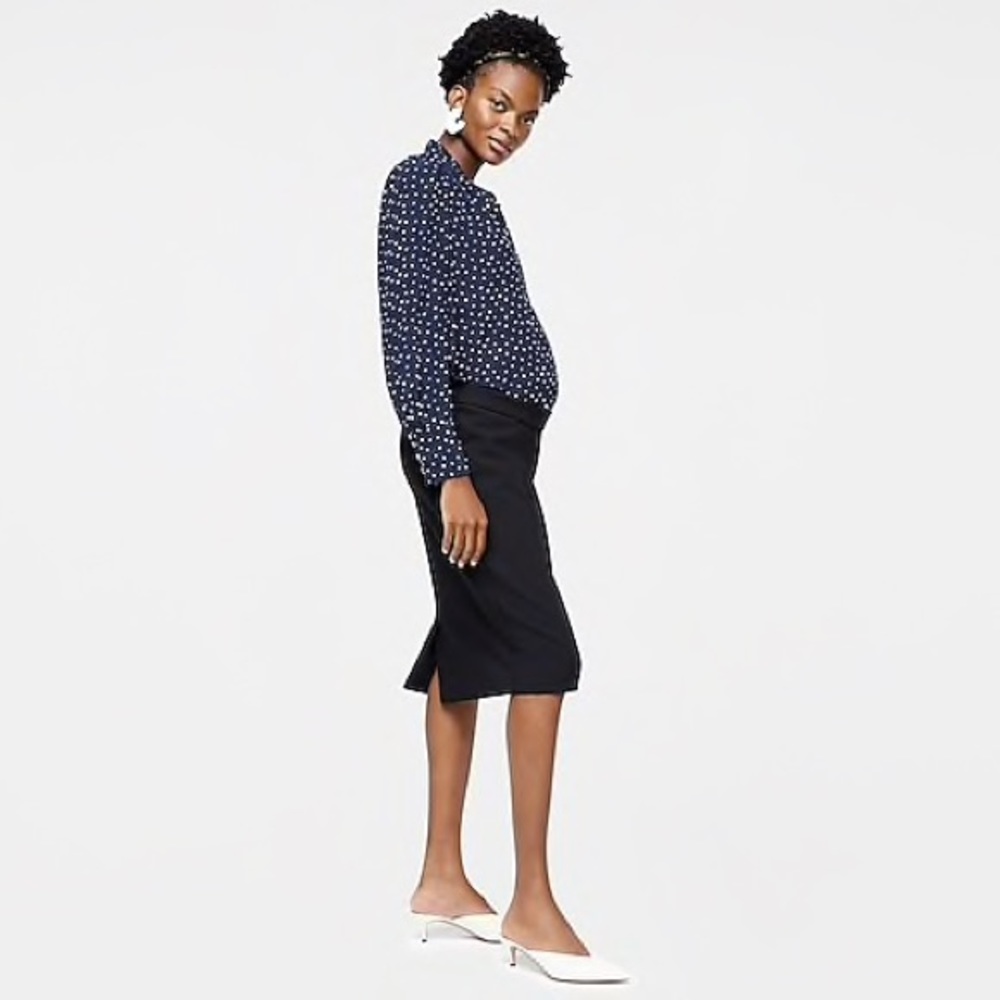 HATCH x J.Crew No. 2 Maternity Pencil Skirt - Black